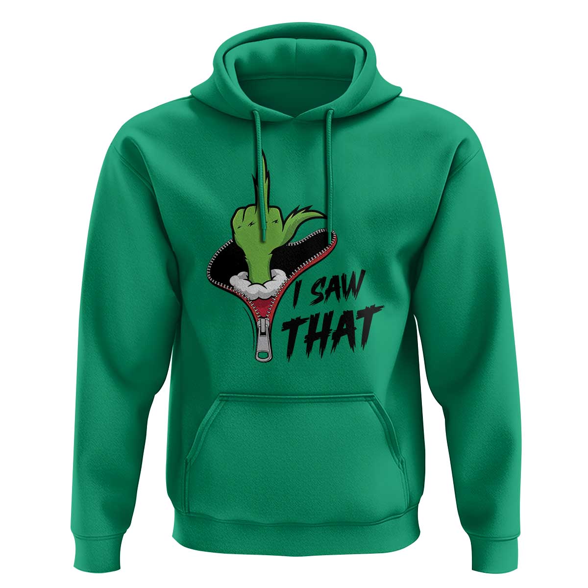 I Saw That Hoodie Funny Elf Hand Christmas - Wonder Print Shop
