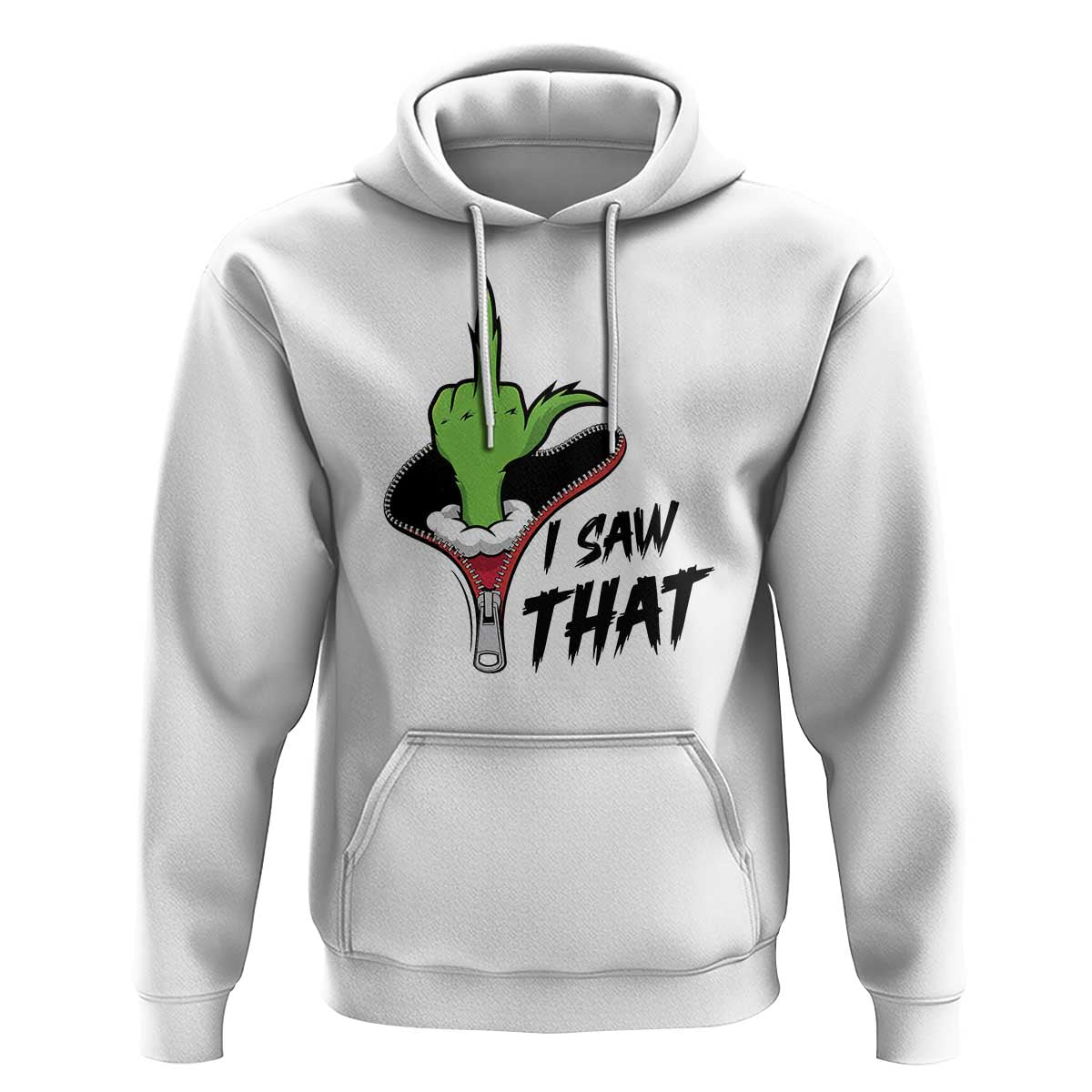 I Saw That Hoodie Funny Elf Hand Christmas - Wonder Print Shop