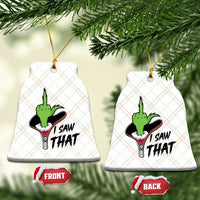 I Saw That Ceramic Ornament Funny Elf Hand Xmas - Wonder Print Shop