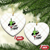 I Saw That Ceramic Ornament Funny Elf Hand Xmas - Wonder Print Shop