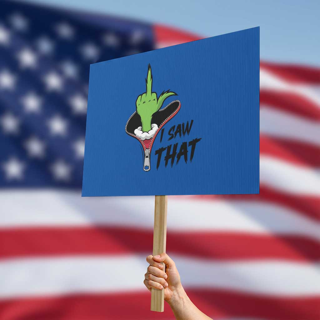I Saw That Protest Sign Funny Elf Hand Christmas - Wonder Print Shop