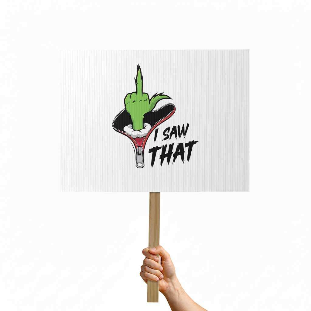 I Saw That Protest Sign Funny Elf Hand Christmas - Wonder Print Shop