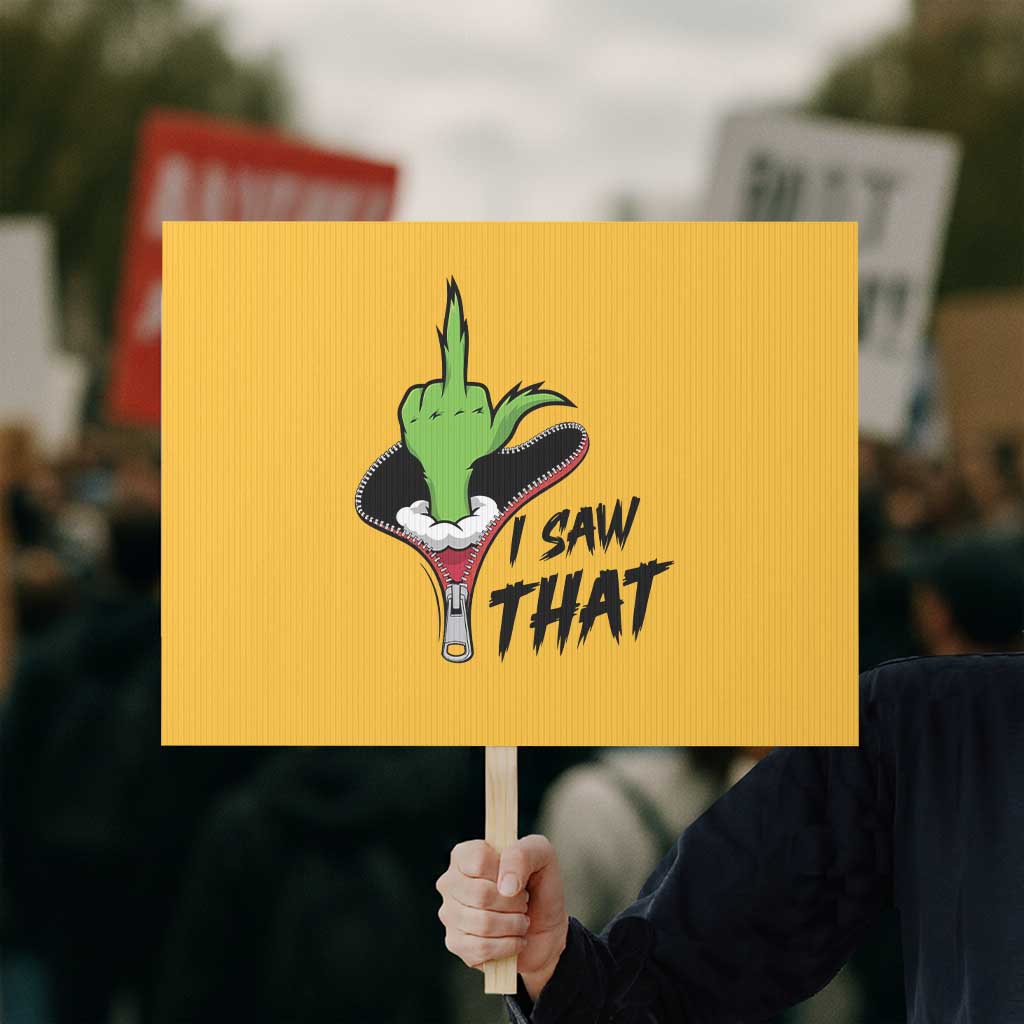 I Saw That Protest Sign Funny Elf Hand Christmas - Wonder Print Shop