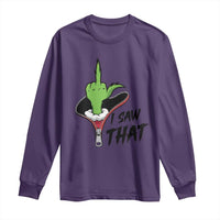 I Saw That Long Sleeve Shirt Funny Elf Hand Christmas - Wonder Print Shop