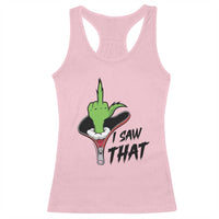 I Saw That Racerback Tank Top Funny Elf Hand Christmas - Wonder Print Shop