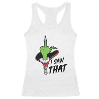I Saw That Racerback Tank Top Funny Elf Hand Christmas - Wonder Print Shop