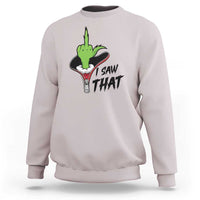 I Saw That Sweatshirt Funny Elf Hand Christmas - Wonder Print Shop