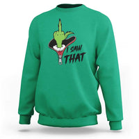 I Saw That Sweatshirt Funny Elf Hand Christmas - Wonder Print Shop
