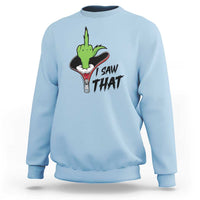 I Saw That Sweatshirt Funny Elf Hand Christmas - Wonder Print Shop