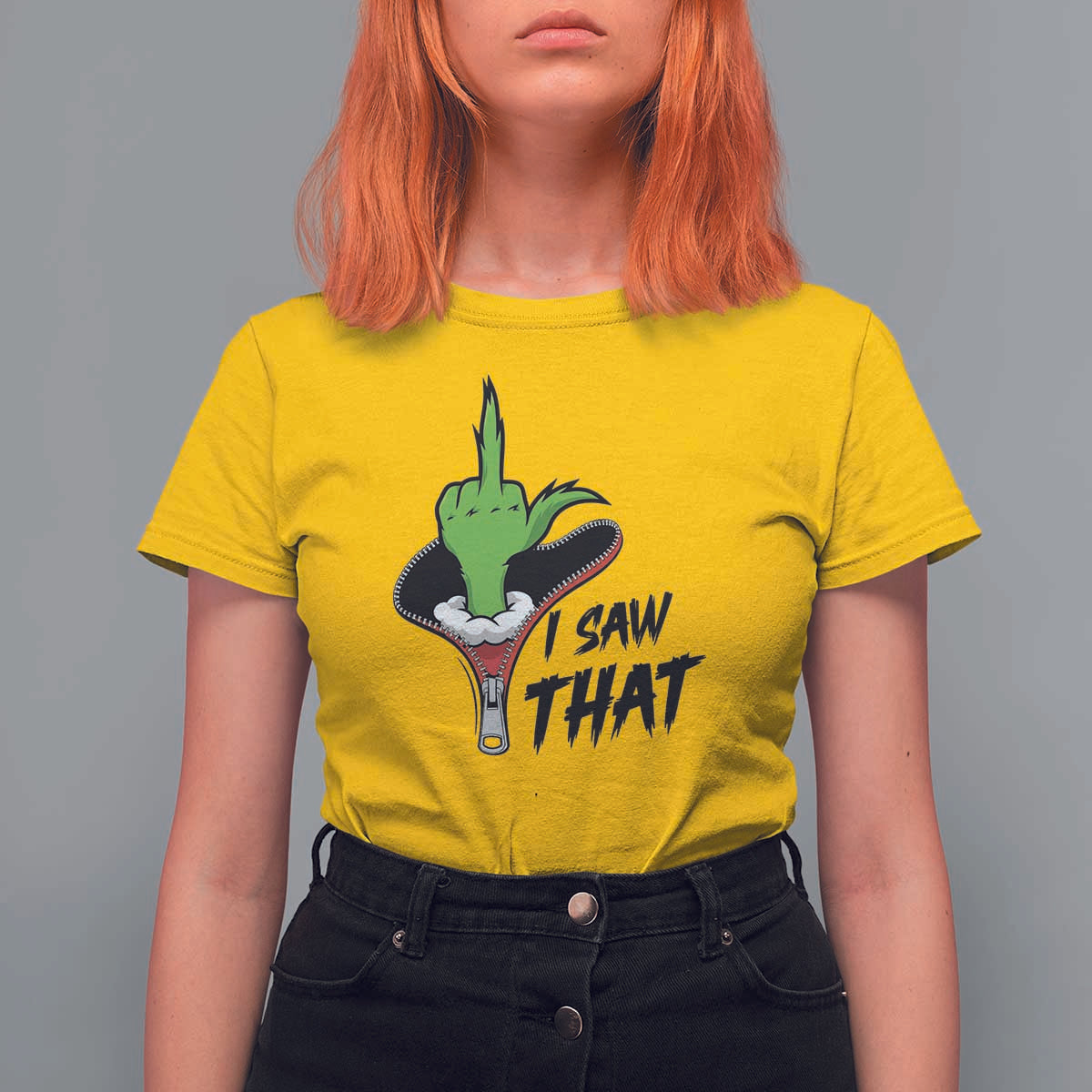 I Saw That T Shirt For Women Funny Elf Hand Christmas - Wonder Print Shop