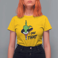 I Saw That T Shirt For Women Funny Elf Hand Christmas - Wonder Print Shop