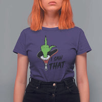 I Saw That T Shirt For Women Funny Elf Hand Christmas - Wonder Print Shop