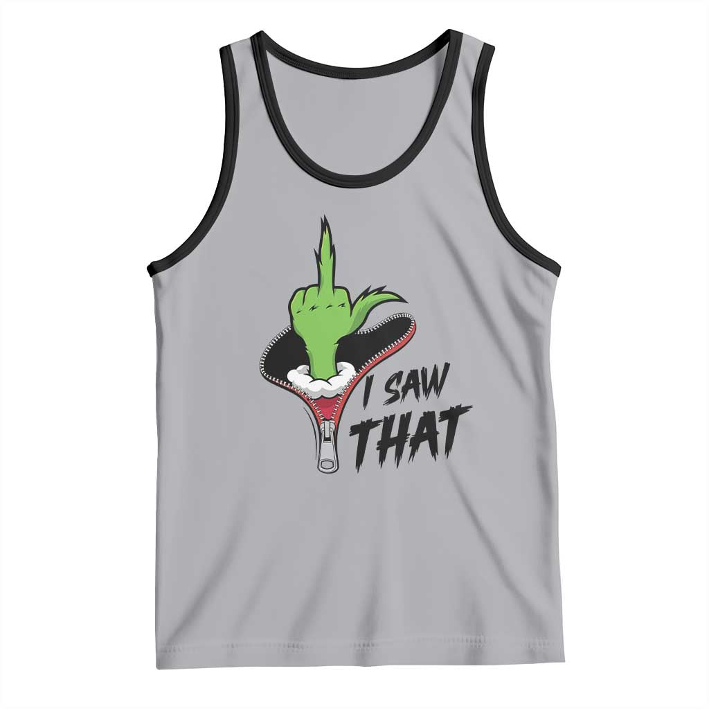 I Saw That Tank Top Funny Elf Hand Christmas - Wonder Print Shop