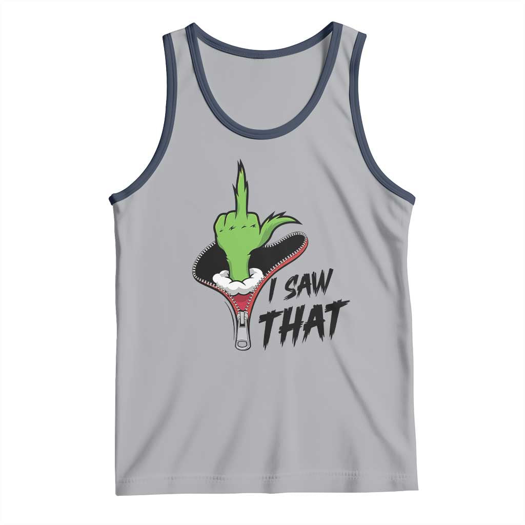 I Saw That Tank Top Funny Elf Hand Christmas - Wonder Print Shop