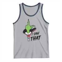 I Saw That Tank Top Funny Elf Hand Christmas - Wonder Print Shop