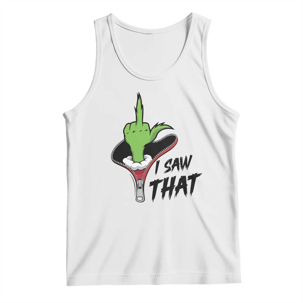 I Saw That Tank Top Funny Elf Hand Christmas - Wonder Print Shop