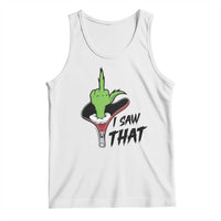 I Saw That Tank Top Funny Elf Hand Christmas - Wonder Print Shop
