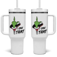 I Saw That Tumbler With Handle Funny Elf Hand Christmas - Wonder Print Shop
