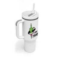 I Saw That Tumbler With Handle Funny Elf Hand Christmas - Wonder Print Shop