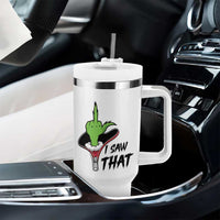 I Saw That Tumbler With Handle Funny Elf Hand Christmas - Wonder Print Shop