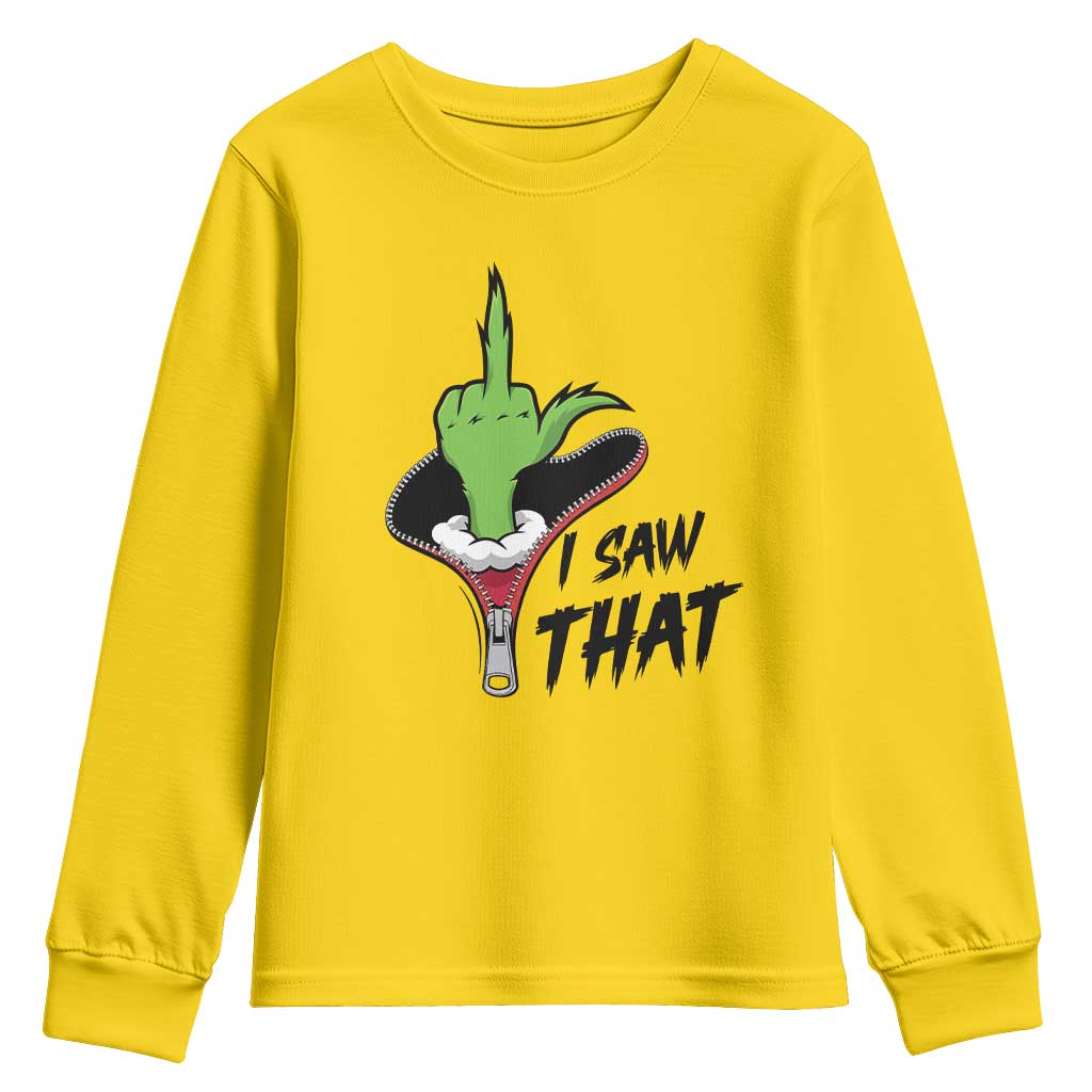I Saw That Youth Sweatshirt Funny Elf Hand Christmas - Wonder Print Shop