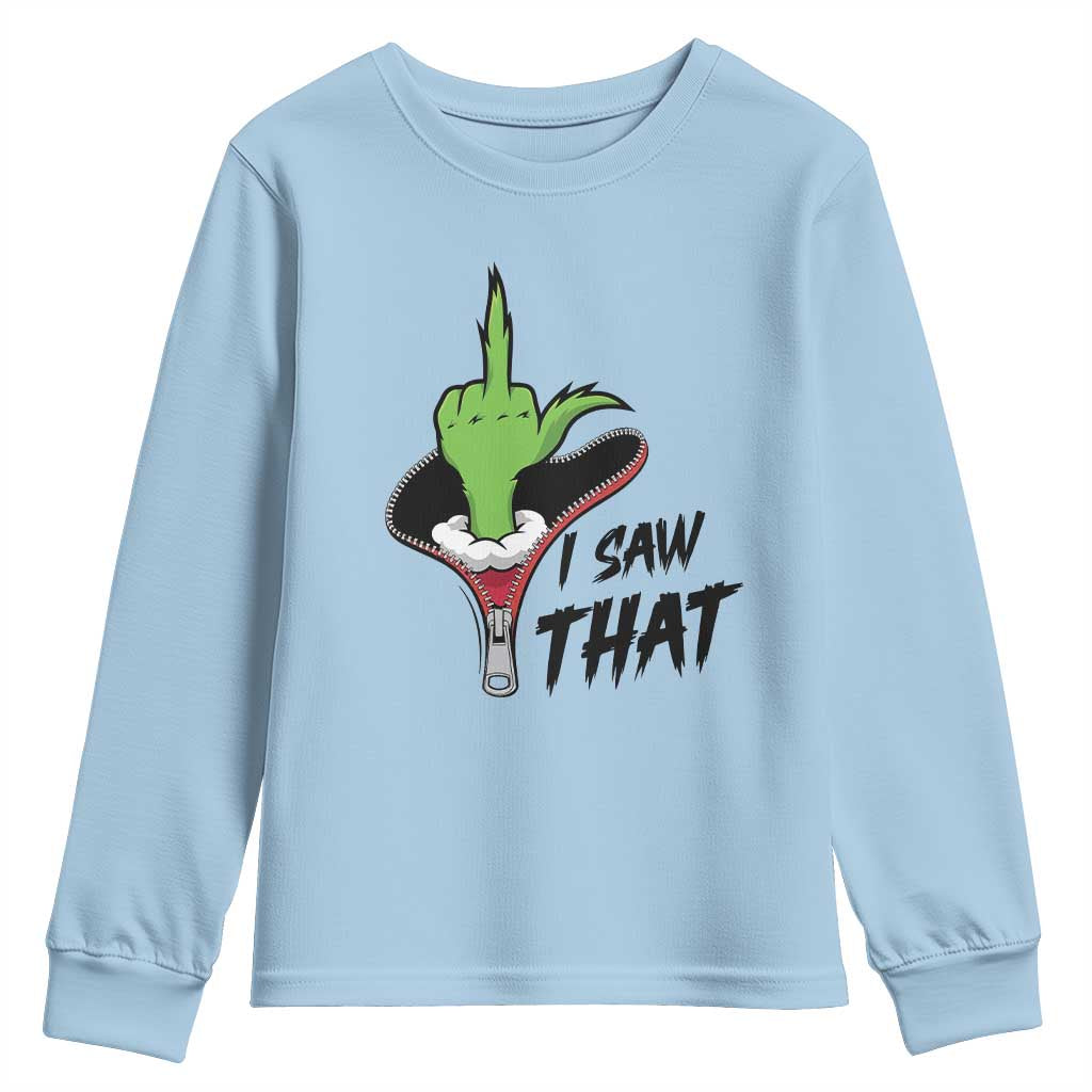 I Saw That Youth Sweatshirt Funny Elf Hand Christmas - Wonder Print Shop