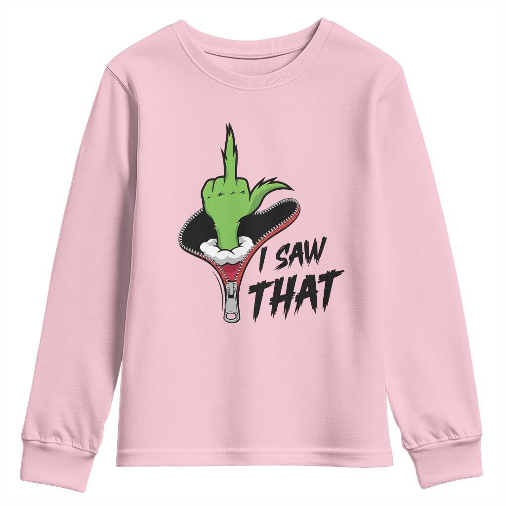 I Saw That Youth Sweatshirt Funny Elf Hand Christmas - Wonder Print Shop
