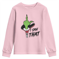 I Saw That Youth Sweatshirt Funny Elf Hand Christmas - Wonder Print Shop