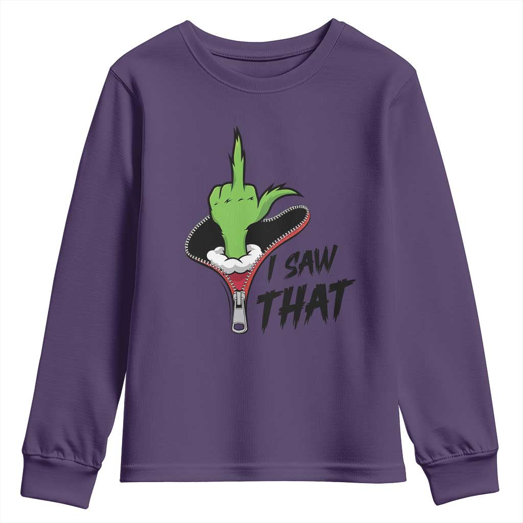 I Saw That Youth Sweatshirt Funny Elf Hand Christmas - Wonder Print Shop