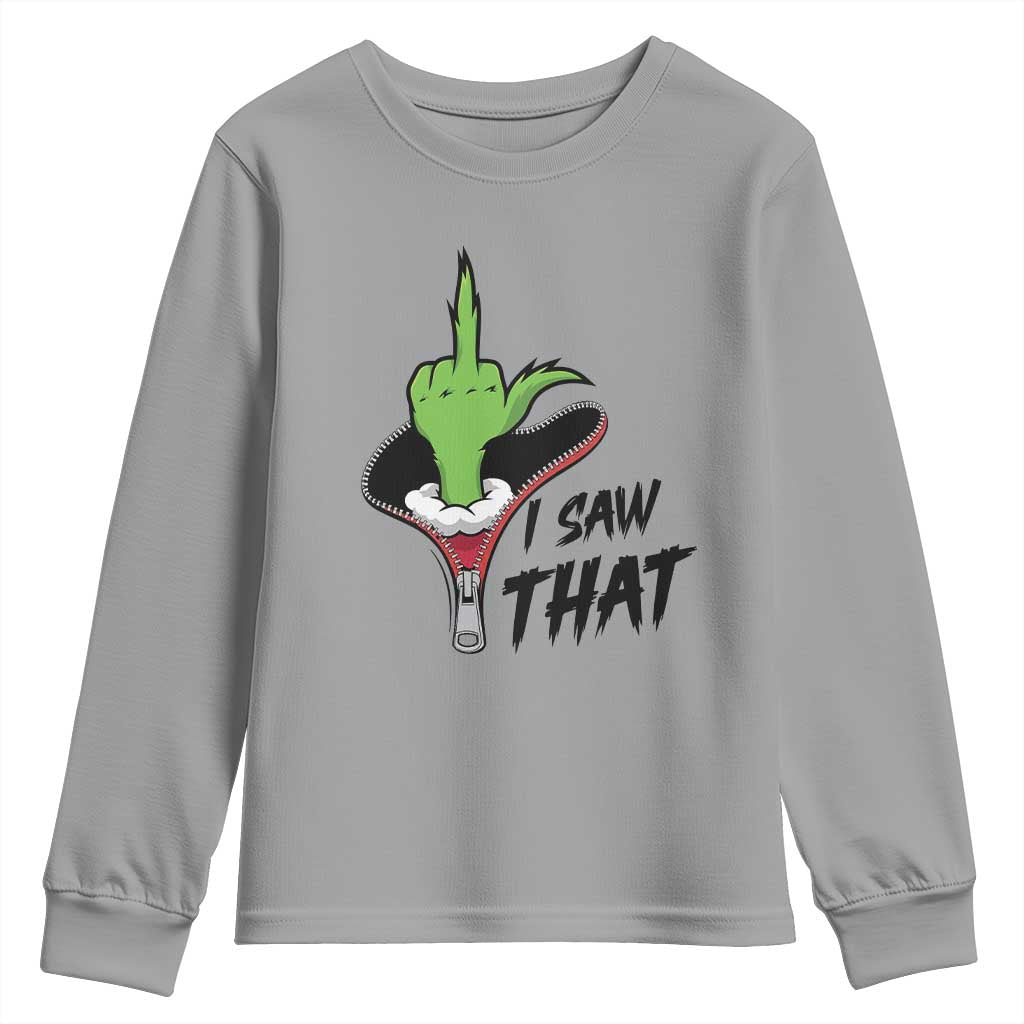I Saw That Youth Sweatshirt Funny Elf Hand Christmas - Wonder Print Shop