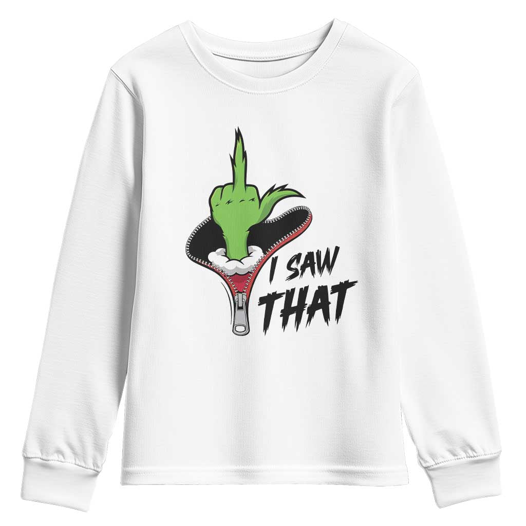 I Saw That Youth Sweatshirt Funny Elf Hand Christmas - Wonder Print Shop