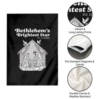 Nativity Scene Garden Flag Brightest Star of Bethlehem He Is Born Christian Christmas - Wonder Print Shop