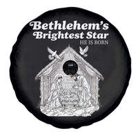 Nativity Scene Spare Tire Cover Brightest Star of Bethlehem He Is Born Christian Christmas - Wonder Print Shop