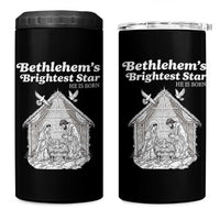 Nativity Scene 4 in 1 Can Cooler Tumbler Brightest Star of Bethlehem He Is Born Christian Christmas - Wonder Print Shop