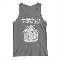 Nativity Scene Tank Top Brightest Star of Bethlehem He Is Born Christian Christmas - Wonder Print Shop