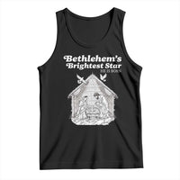 Nativity Scene Tank Top Brightest Star of Bethlehem He Is Born Christian Christmas - Wonder Print Shop