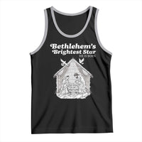 Nativity Scene Tank Top Brightest Star of Bethlehem He Is Born Christian Christmas - Wonder Print Shop