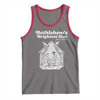 Nativity Scene Tank Top Brightest Star of Bethlehem He Is Born Christian Christmas - Wonder Print Shop