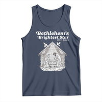 Nativity Scene Tank Top Brightest Star of Bethlehem He Is Born Christian Christmas - Wonder Print Shop