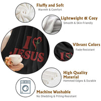 Jesus Christian Throw Blanket Religious Faith Inspirational Bible Verse - Wonder Print Shop