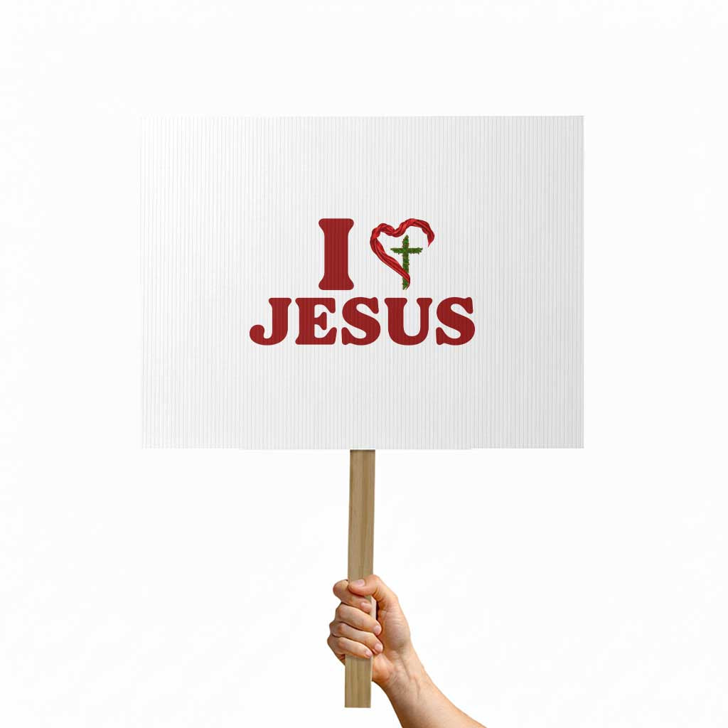Jesus Christian Protest Sign Religious Faith Inspirational Bible Verse - Wonder Print Shop