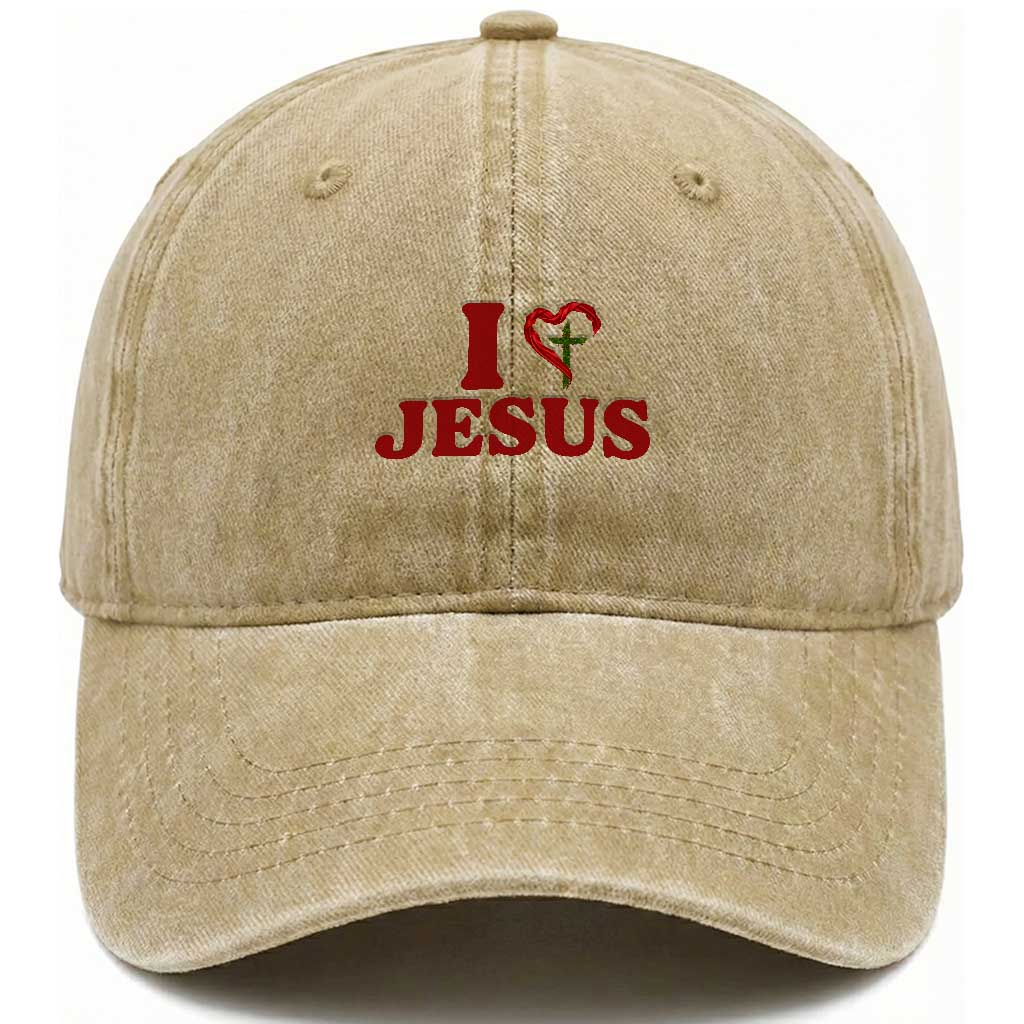 Jesus Christian Washed Cotton Baseball Cap Religious Faith Inspirational Bible Verse