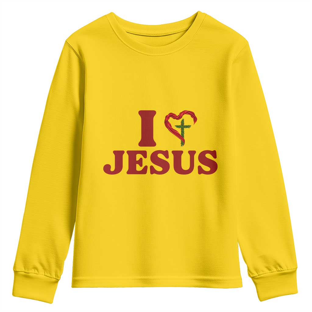 Jesus Christian Youth Sweatshirt Religious Faith Inspirational Bible Verse - Wonder Print Shop