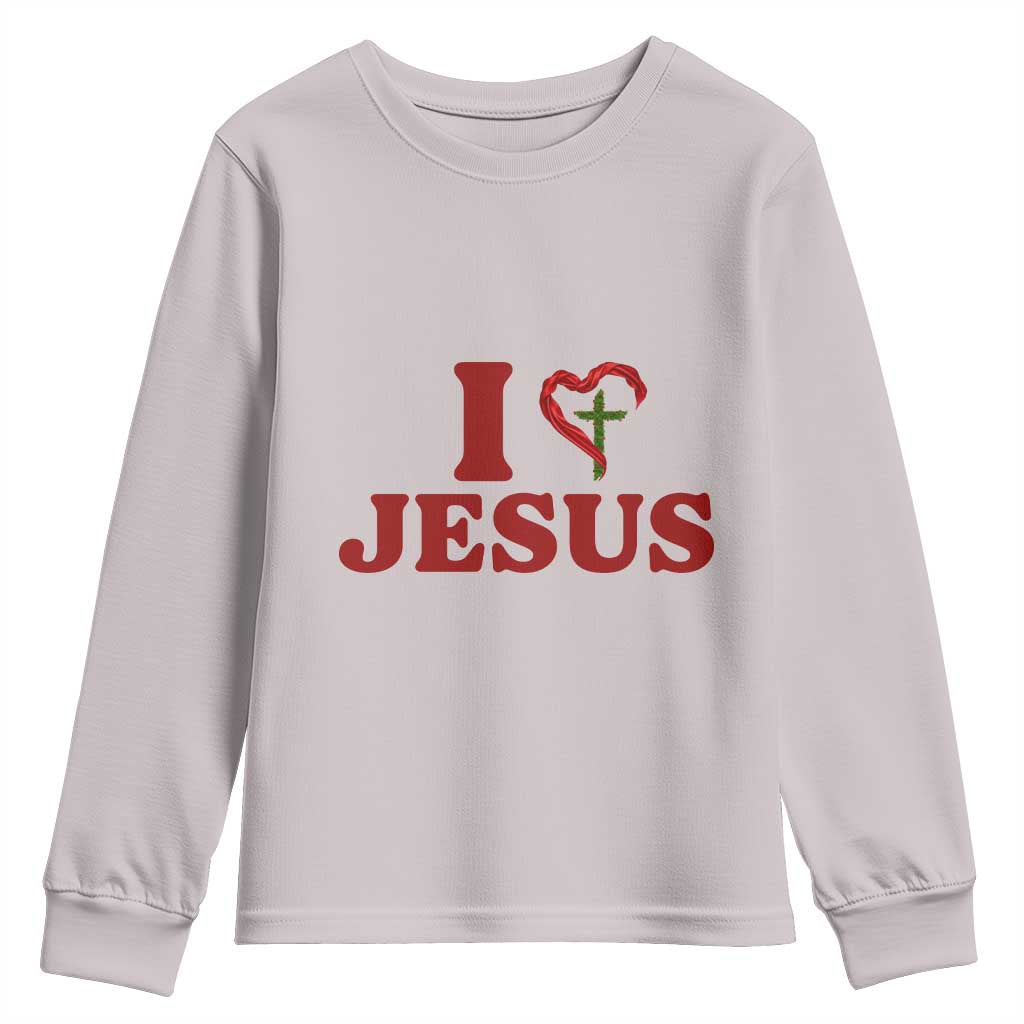 Jesus Christian Youth Sweatshirt Religious Faith Inspirational Bible Verse - Wonder Print Shop