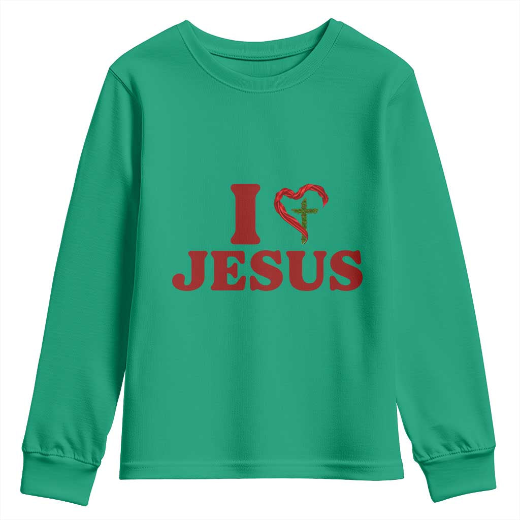 Jesus Christian Youth Sweatshirt Religious Faith Inspirational Bible Verse - Wonder Print Shop