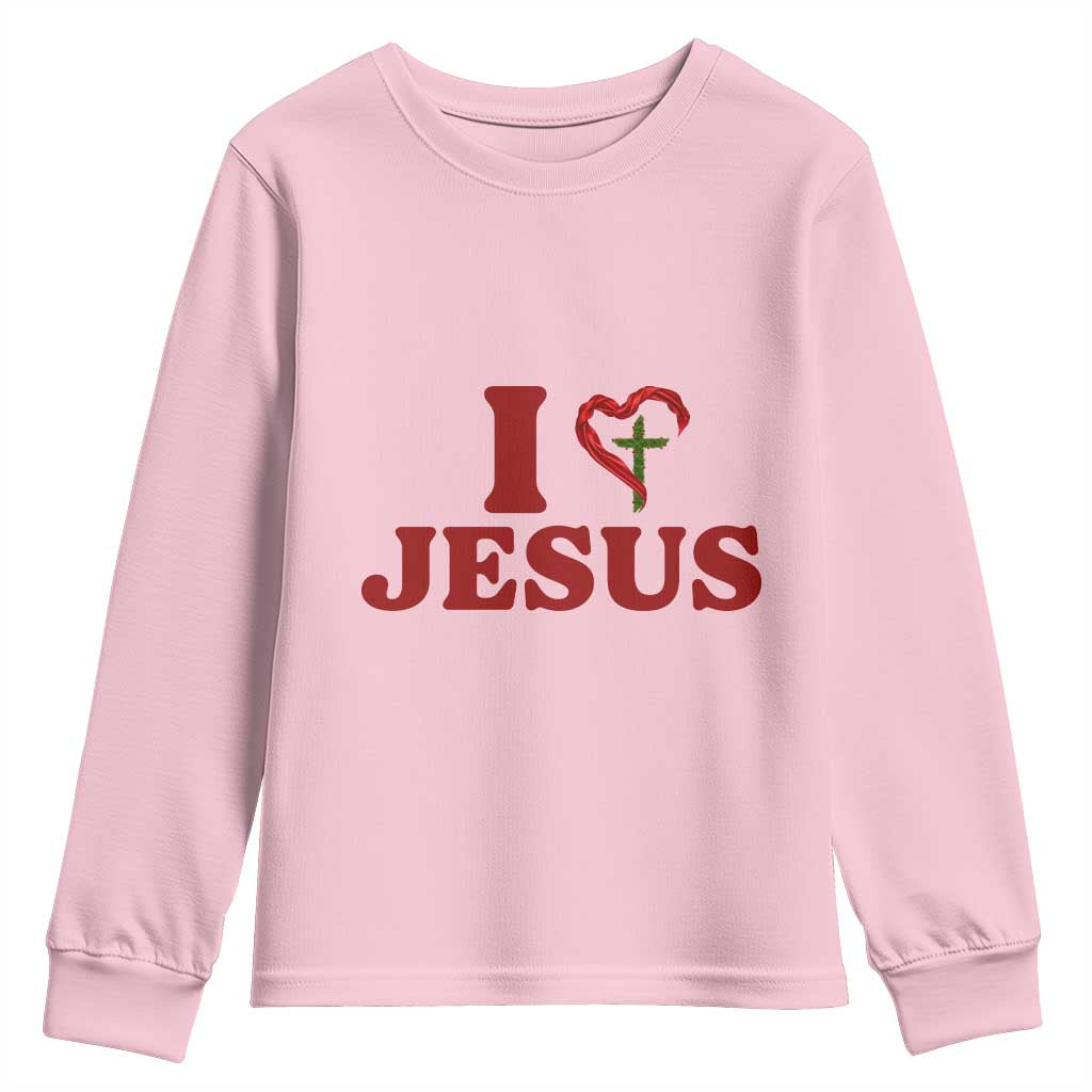 Jesus Christian Youth Sweatshirt Religious Faith Inspirational Bible Verse - Wonder Print Shop