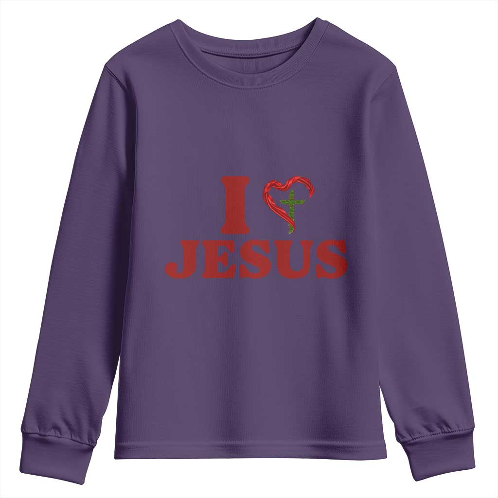Jesus Christian Youth Sweatshirt Religious Faith Inspirational Bible Verse - Wonder Print Shop