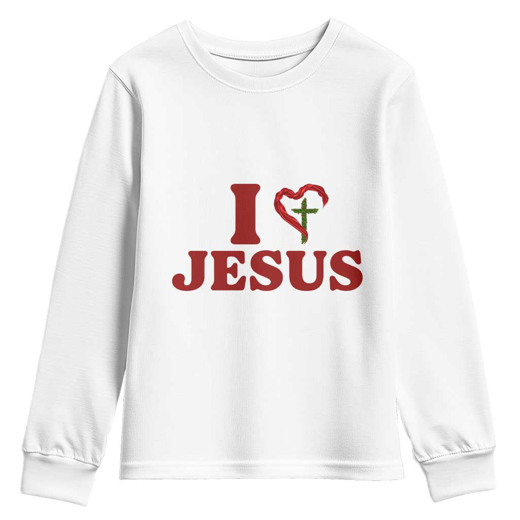 Jesus Christian Youth Sweatshirt Religious Faith Inspirational Bible Verse - Wonder Print Shop