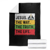 Jesus Christian Throw Blanket The Way The Truth The Life Nativity Scene - Wonder Print Shop