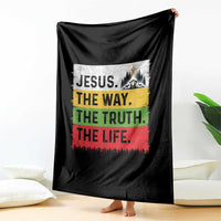 Jesus Christian Throw Blanket The Way The Truth The Life Nativity Scene - Wonder Print Shop